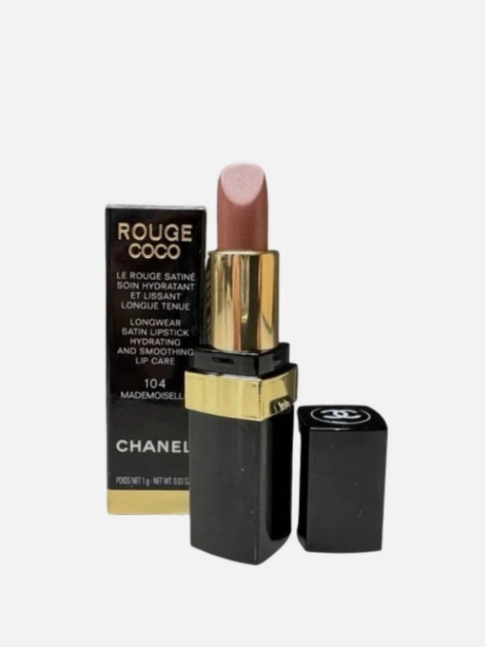 CHANEL Rouge Coco Satin Lipstick 104 MADEMOISELLE - TRAVEL SIZE New in Box